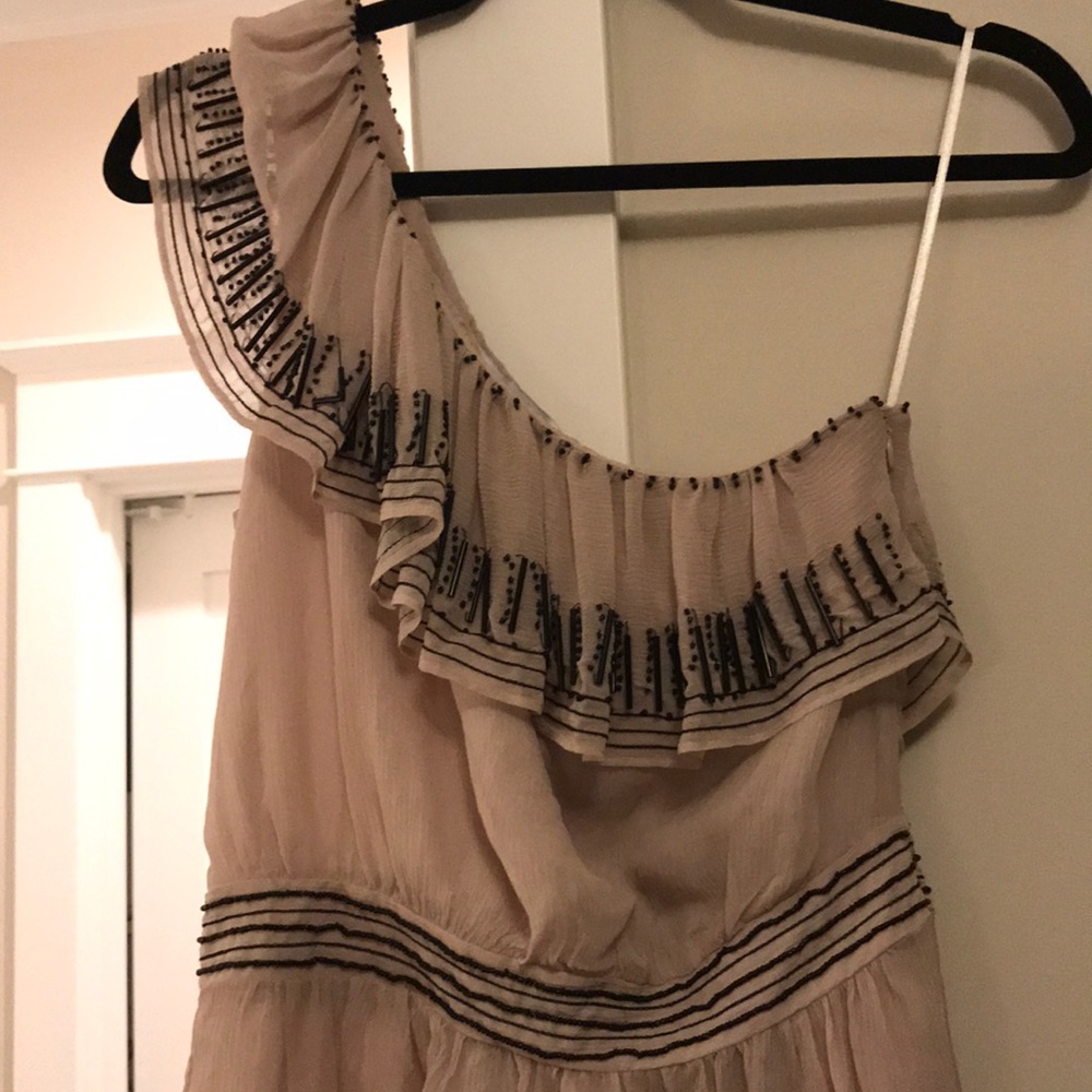 One shouldered ruffle Charlotte Ronson dress